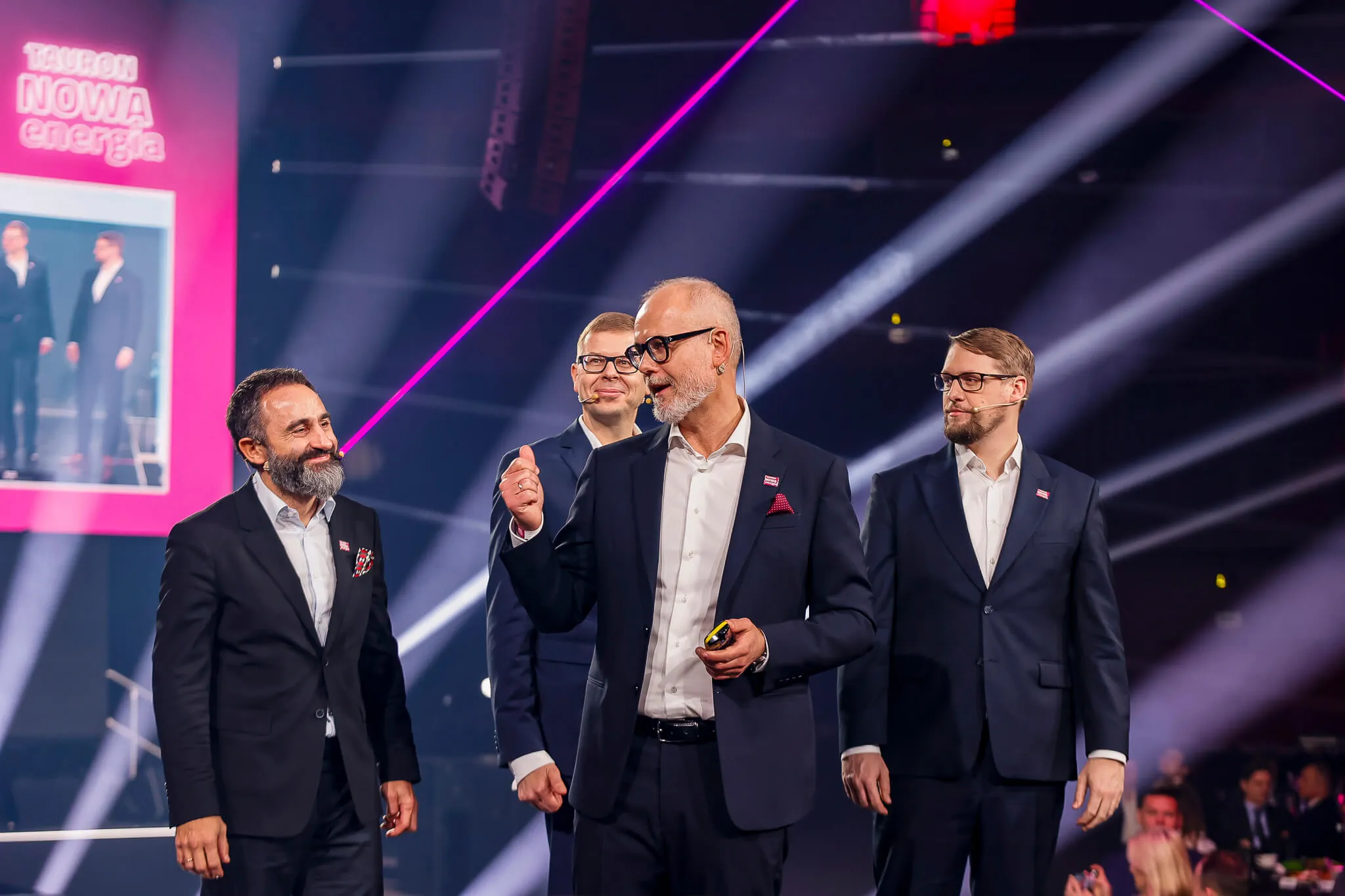 Od lewej: Wiceprezes Zarządu ds. Handlu Piotr Gołębiowski, Wiceprezes Zarządu ds. Finansów Krzysztof Surma, Prezes Zarządu Grzegorz Lot, Wiceprezes Zarządu ds. Zarządzania Majątkiem i Rozwoju Michał Orłowski