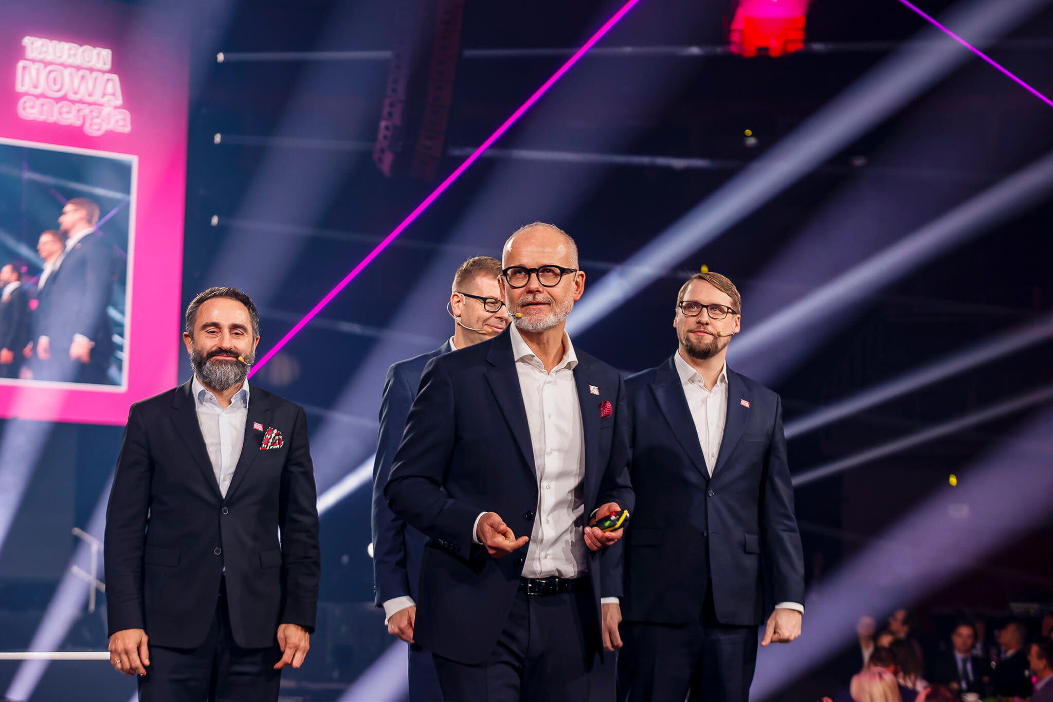 Od lewej: Wiceprezes Zarządu ds. Handlu Piotr Gołębiowski, Wiceprezes Zarządu ds. Finansów Krzysztof Surma, Prezes Zarządu Grzegorz Lot, Wiceprezes Zarządu ds. Zarządzania Majątkiem i Rozwoju Michał Orłowski